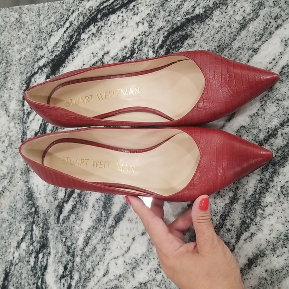 Stuart weitzman red croc heels - Picture 11 of 13